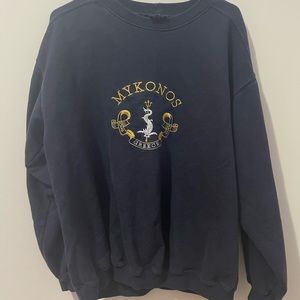 vintage mykonos greece crewneck sweatshirt